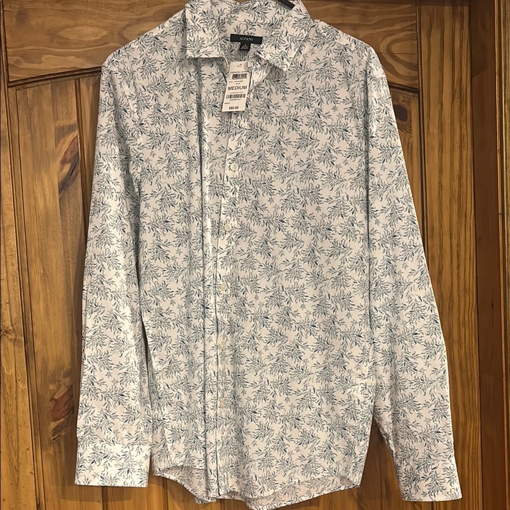 Men's Blue Floral Shirt